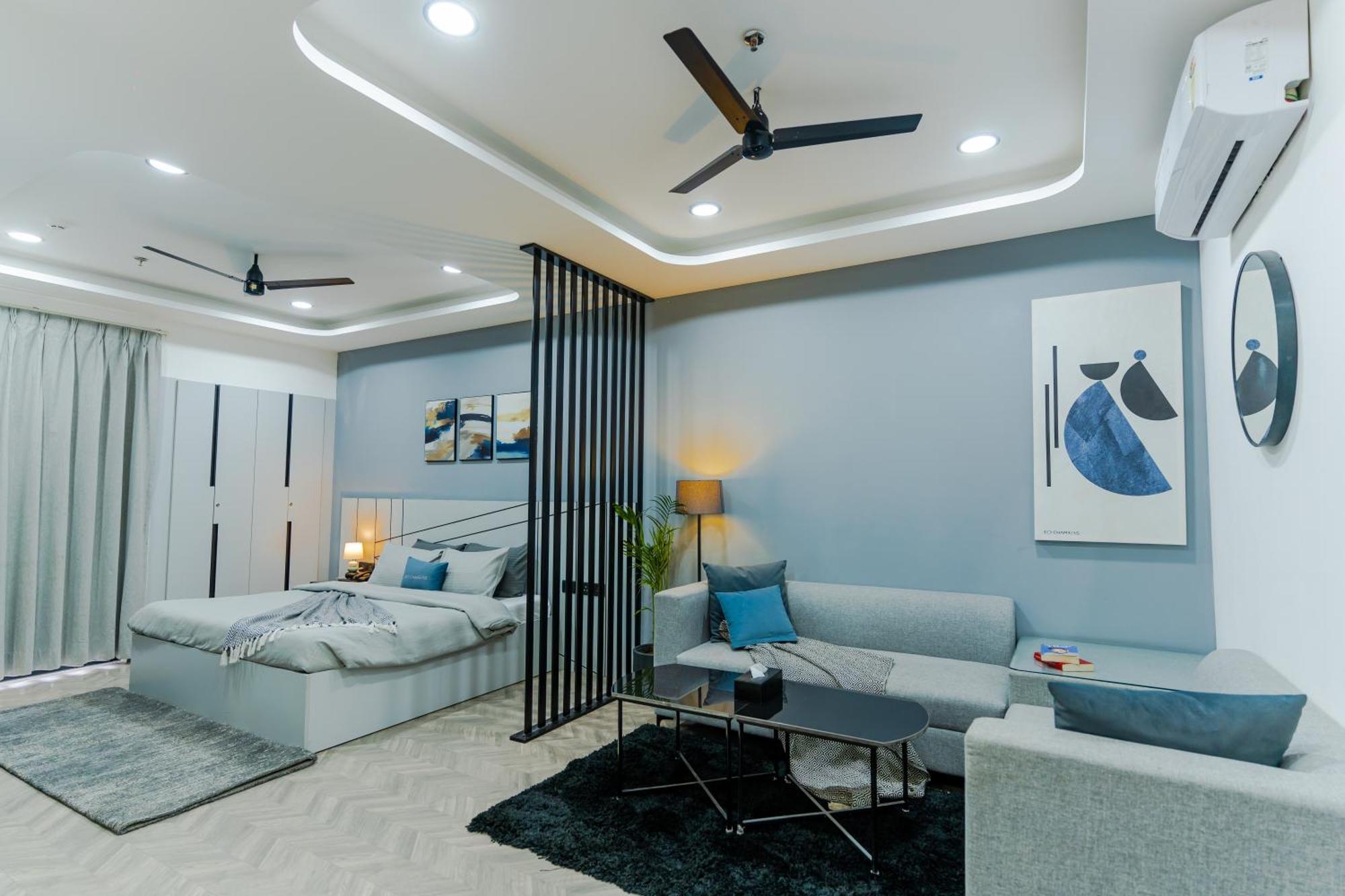 Bedchambers Luxury Apartment Near Golf Course Road Gurgáon Kültér fotó